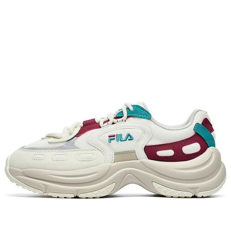 (WMNS) FILA Arch Sneakers 'White Red Aqua' F12W241118FVD
