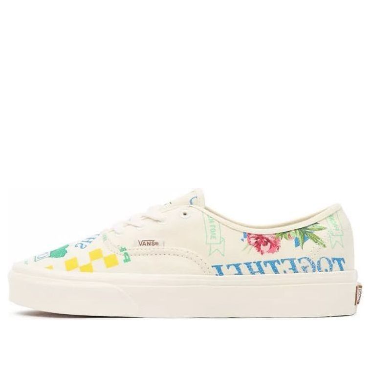 Vans Authentic Low Tops Casual Skateboarding Shoes Unisex White Green Blue Cartoon Printing 'White Green Blue' VN0A5KRDAS1