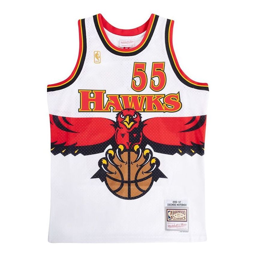 Mitchell & Ness x NBA Atlanta Hawks 1996-97 Swingman Jersey 'Dikembe Mutombo 55' SMJYSB20009-AHAWHIT96DMO