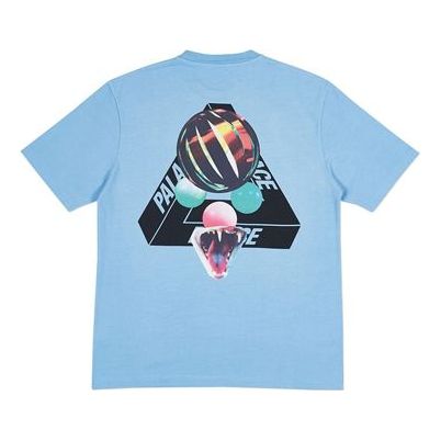 PALACE Sans Ferg T-Shirt Cornflower Blue Glasses Back Logo Short Sleeve Unisex P18SS062