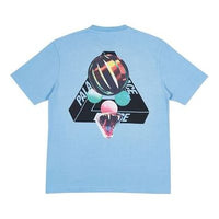 PALACE Sans Ferg T-Shirt Cornflower Blue Glasses Back Logo Short Sleeve Unisex P18SS062