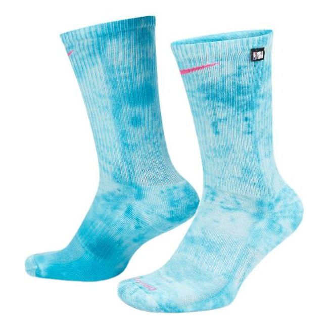 Nike Tie Dye Quick Dry Breathable Sports Socks Couple Style One Pair Blue DA5074-101