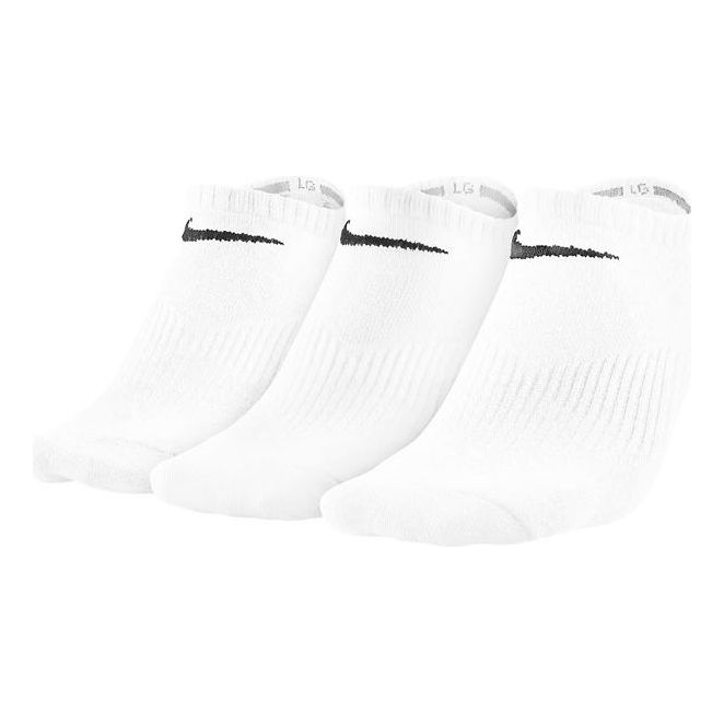 Nike Sports 3 Pairs Breathable Shallow Sports Socks Couple Style 3 Pairs White SX4705-101