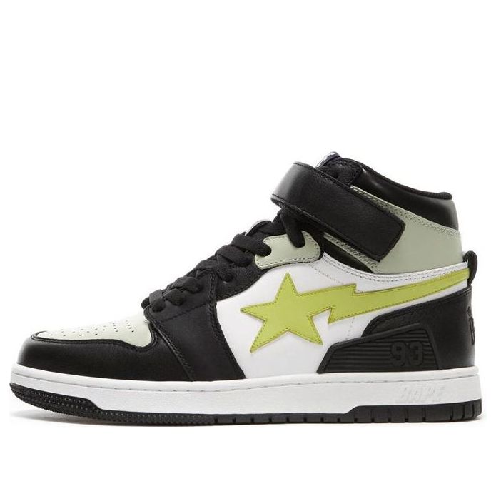 A BATHING APE Bape Block Sta Hi 'Black Yellow Green' BAPEBLOCKSTAHI-BLACKLIME