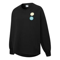(WMNS) PUMA Embroidery Logo Round-neck SweatshirtBlack 536095-01