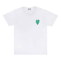 (WMNS) COMME des GARCONS PLAY Basic T-Shirt Green Heart 'White' AZ-T043-051