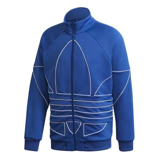 adidas originalsB TF Turf Out Ply Tt Casual Minimalistic Stand Collar Zipper Sports Jacket Blue GE0813