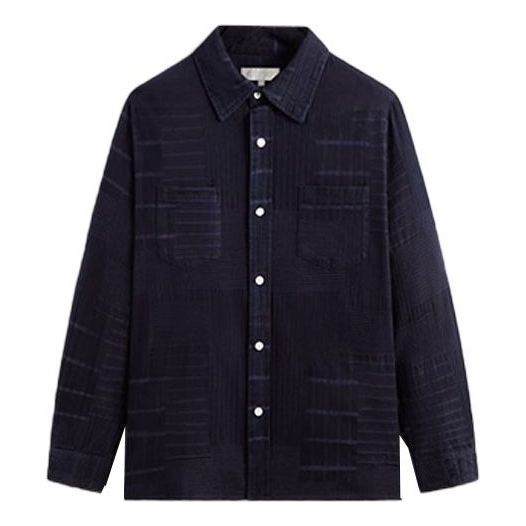 KITH Overdyed Patchwork Jaydin Buttondown 'Ink' KHM031906-432