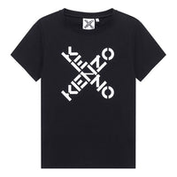 KENZO SS21 Big X Pattern Round Neck Short Sleeve Black FB52TS8504SJ-99
