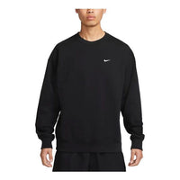 Nike Solo Swoosh French Terry Crew 'Black' DX0812-010
