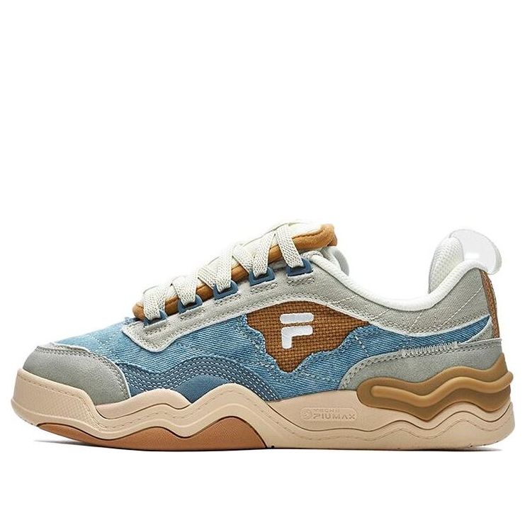(WMNS) FILA FUSION Kick Sneakers 'Blue Grey Brown' T12W312201FCB