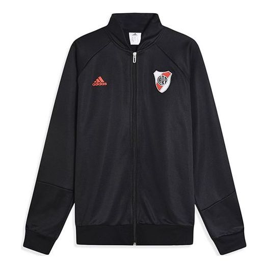 adidas Football Club Casual Stand Collar Sports Jacket Black AX6236