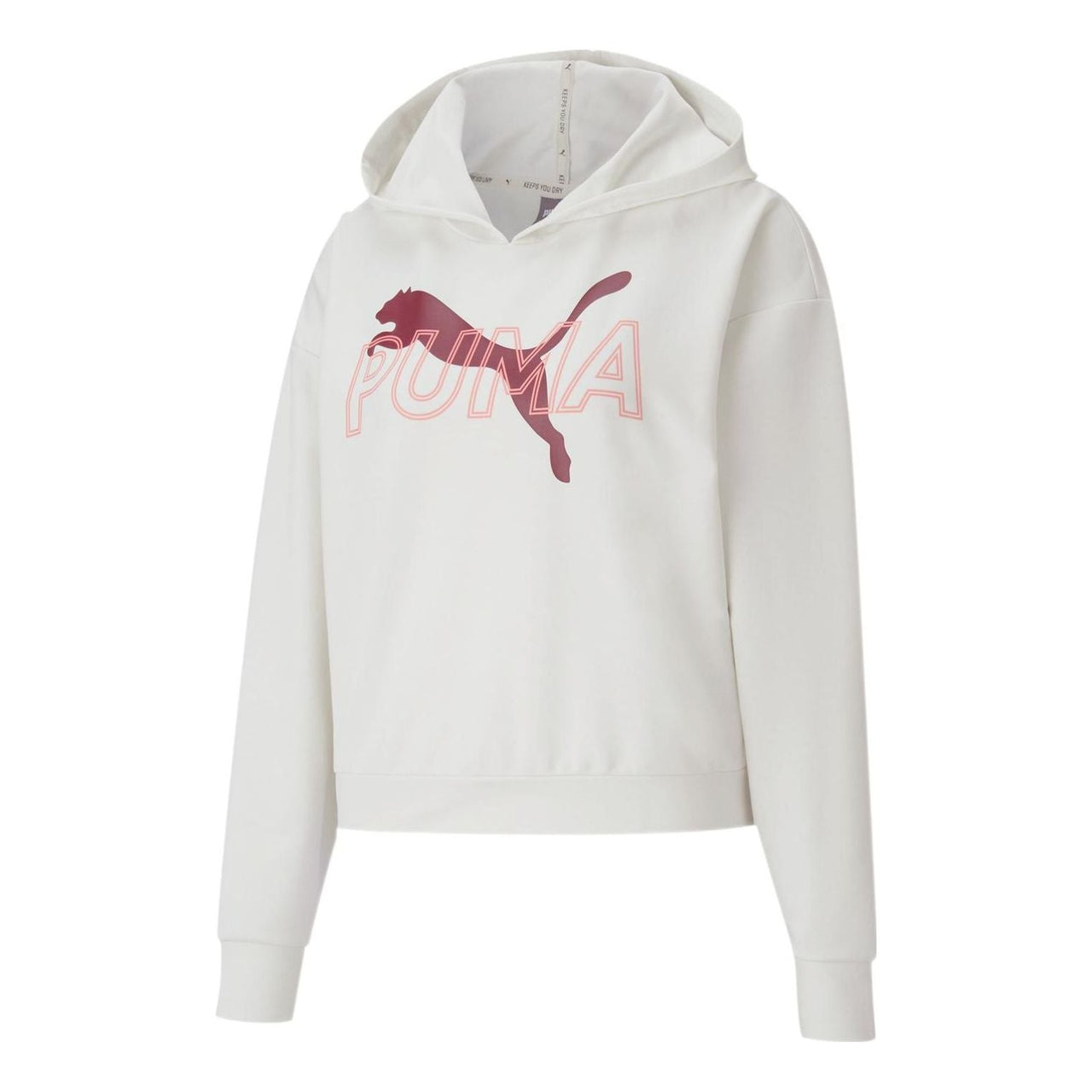 (WMNS) PUMA Modern Sports Hoodie 'White Burgundy' 585288-05