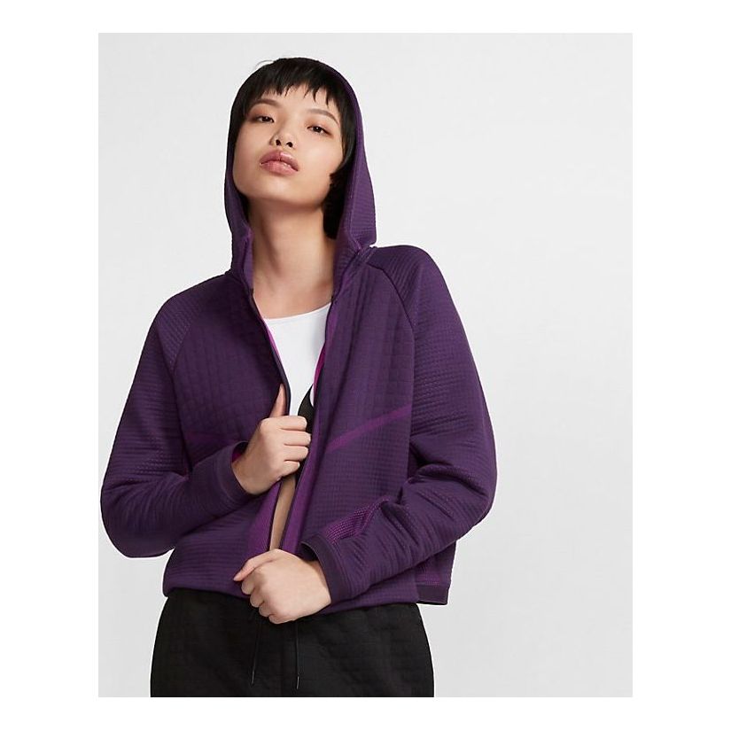 (WMNS) AS W Nike Sportswear TCH FLC ENG Hoodie FZ GRAND PURPLE CI9433-525