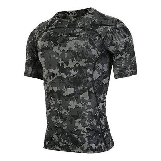 Men's Nike Gym Running Basketball Training Breathable Quick Dry Short Sleeve Camouflage T-Shirt 828177-037