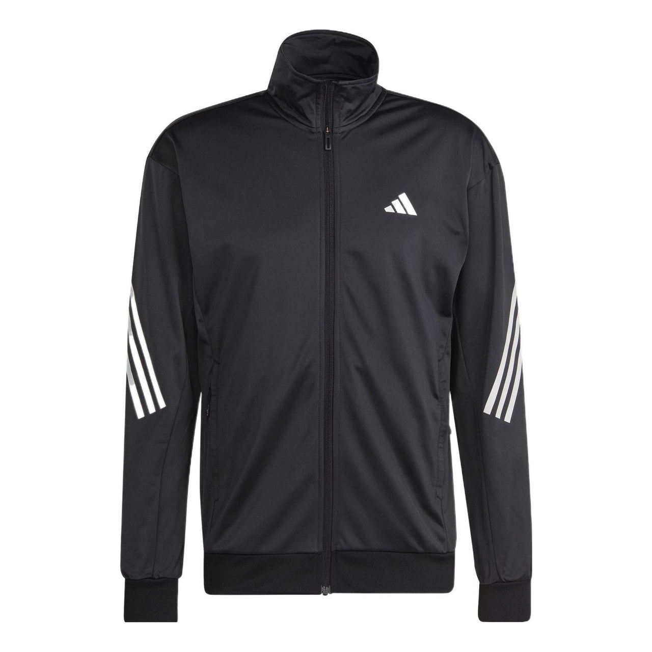 adidas 3-Stripes Knit Tennis Jacket 'Black White' HT7176