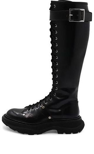 (WMNS) Alexander McQueen Tread Slick Boot 'Black' 595466WHZ811081