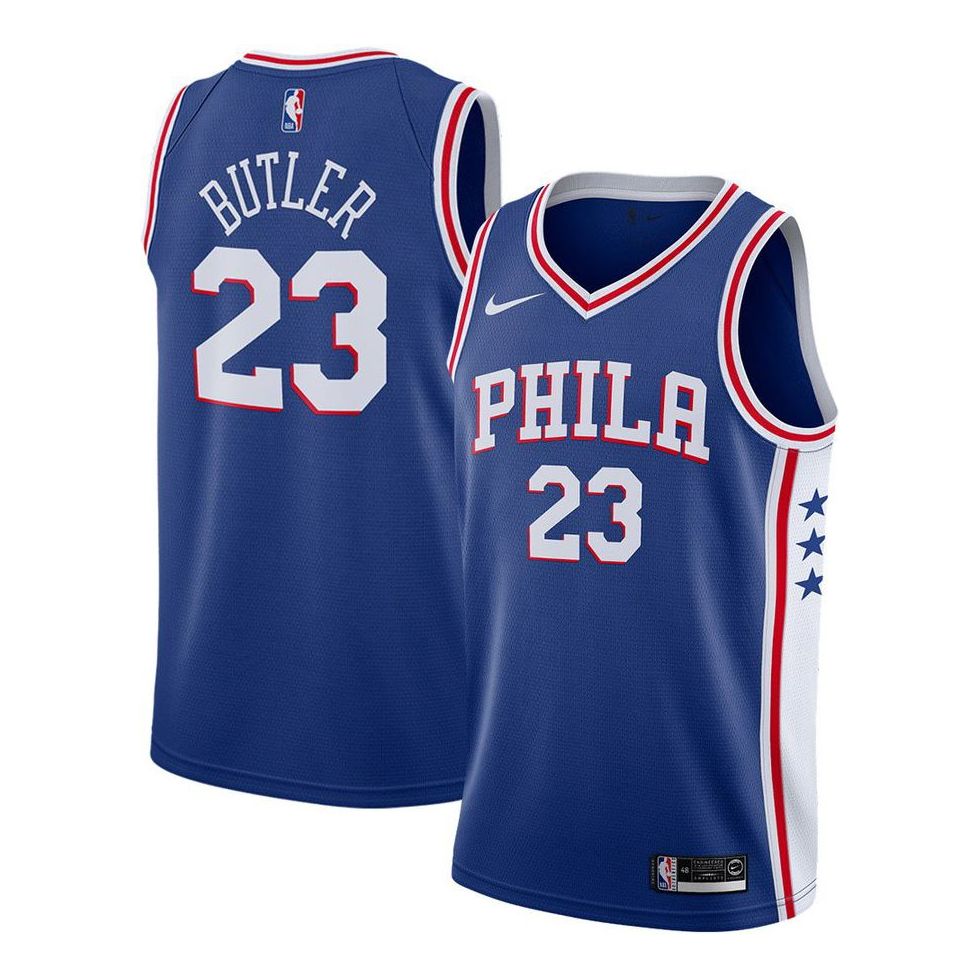 Nike NBA Jersey Icon Edition Swingman Fan Edition Philadelphia 76ers Butler No. 23 Blue 864501-408