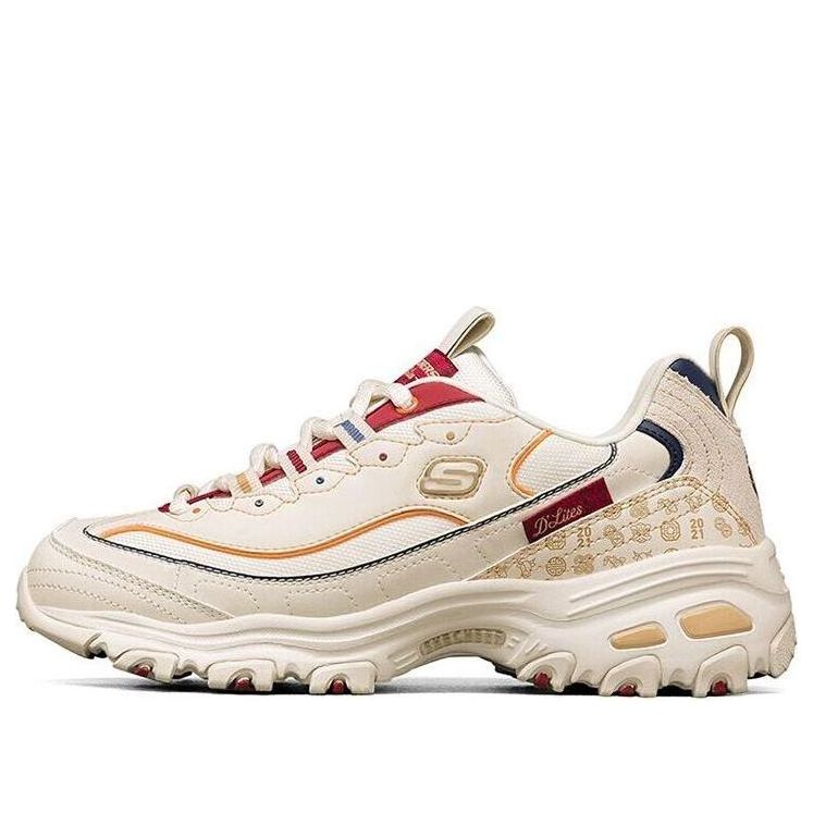 (WMNS) Skechers D'lites Marathon Running Shoes White 66666348-WMLT