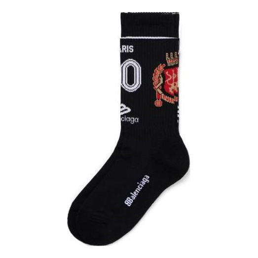 Balenciaga Paris Soccer Socks 'Black' 778806472B41000