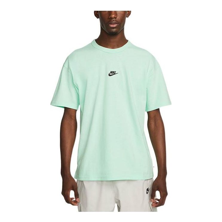 Men's Nike FW22 Solid Color Logo Embroidered Short Sleeve Green T-Shirt DO7393-379