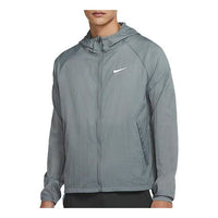 Nike logo Printing Reflective Woven Casual Sports Hooded Jacket 'Grey Blue' CU5359-084