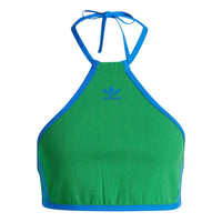 (WMNS) adidas Originals Rib Neck Halter Top Asia Sizing 'Green Blue' JH0613