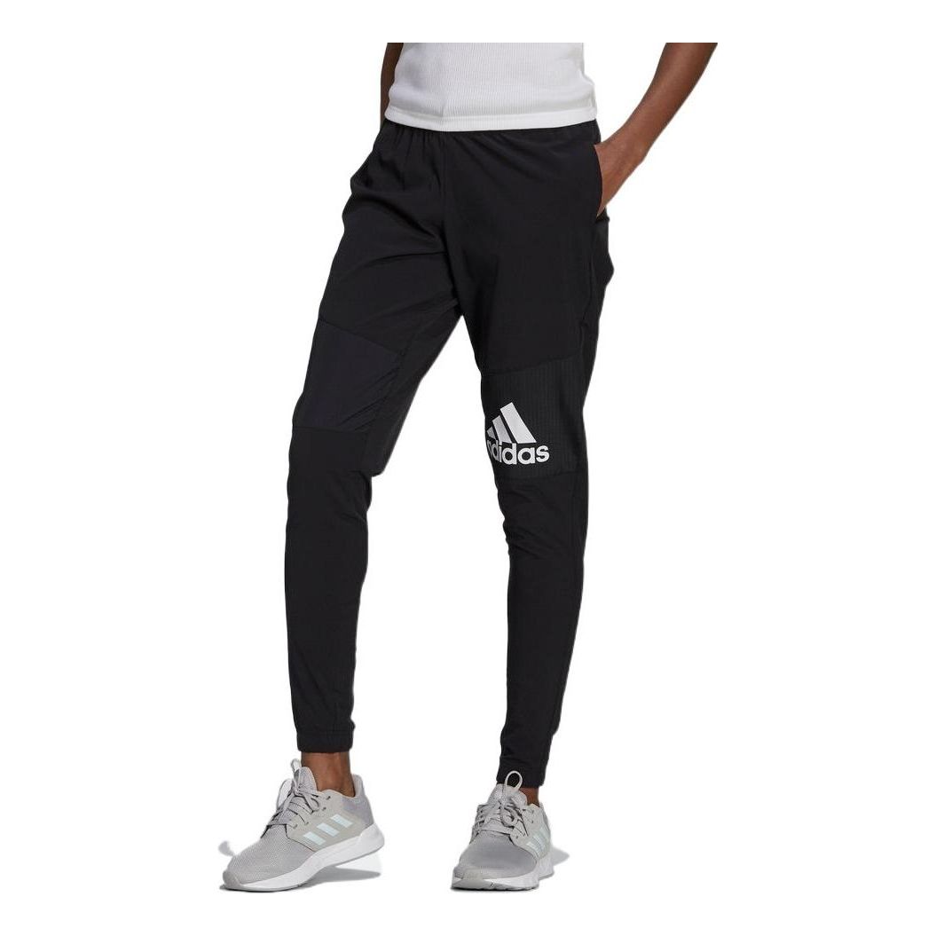(WMNS) adidas AEROREADY Lightweight Stretchy Woven Sport Pants Asia Sizing 'Black White' GL3927