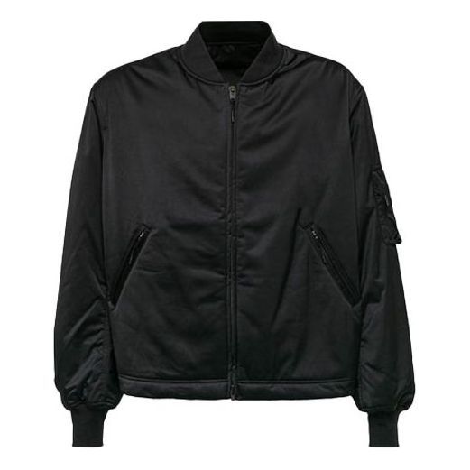 Men's Y-3 Black Back Logo Printing Long Sleeves Jacket Black GK4481