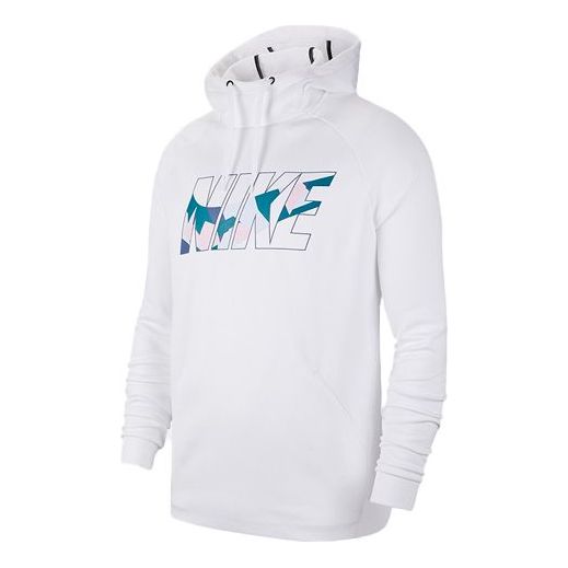 Nike logo Printing Fleece Lined Stay Warm Sports Pullover Drawstring White CK0914-100