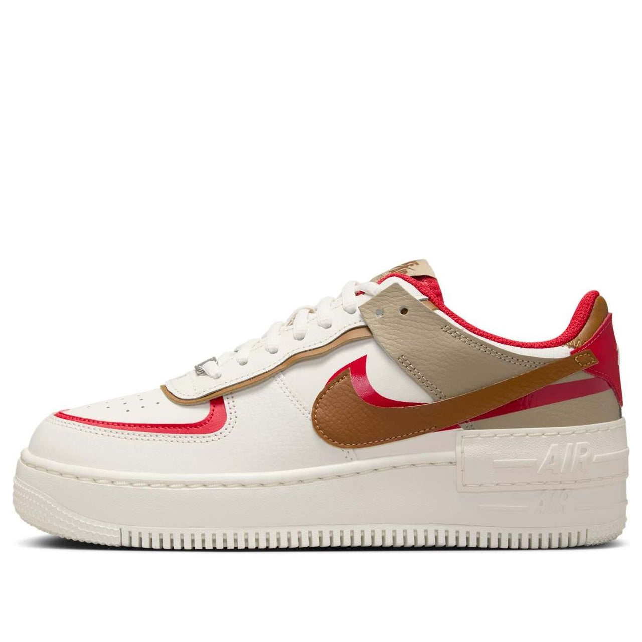 (WMNS) Nike Air Force 1 Shadow 'Phantom Fire Red Khaki' HQ3400-030