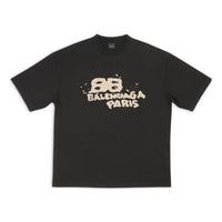 Balenciaga Hand-Drawn BB Icon T-Shirt Medium Fit 'Black' 612966TNVN41059