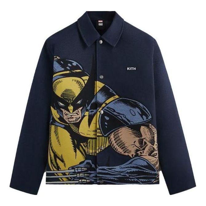 KITH For X-Men Wolverine Tapestry Coaches Jacket 'Nocturnal' KHM010324-413