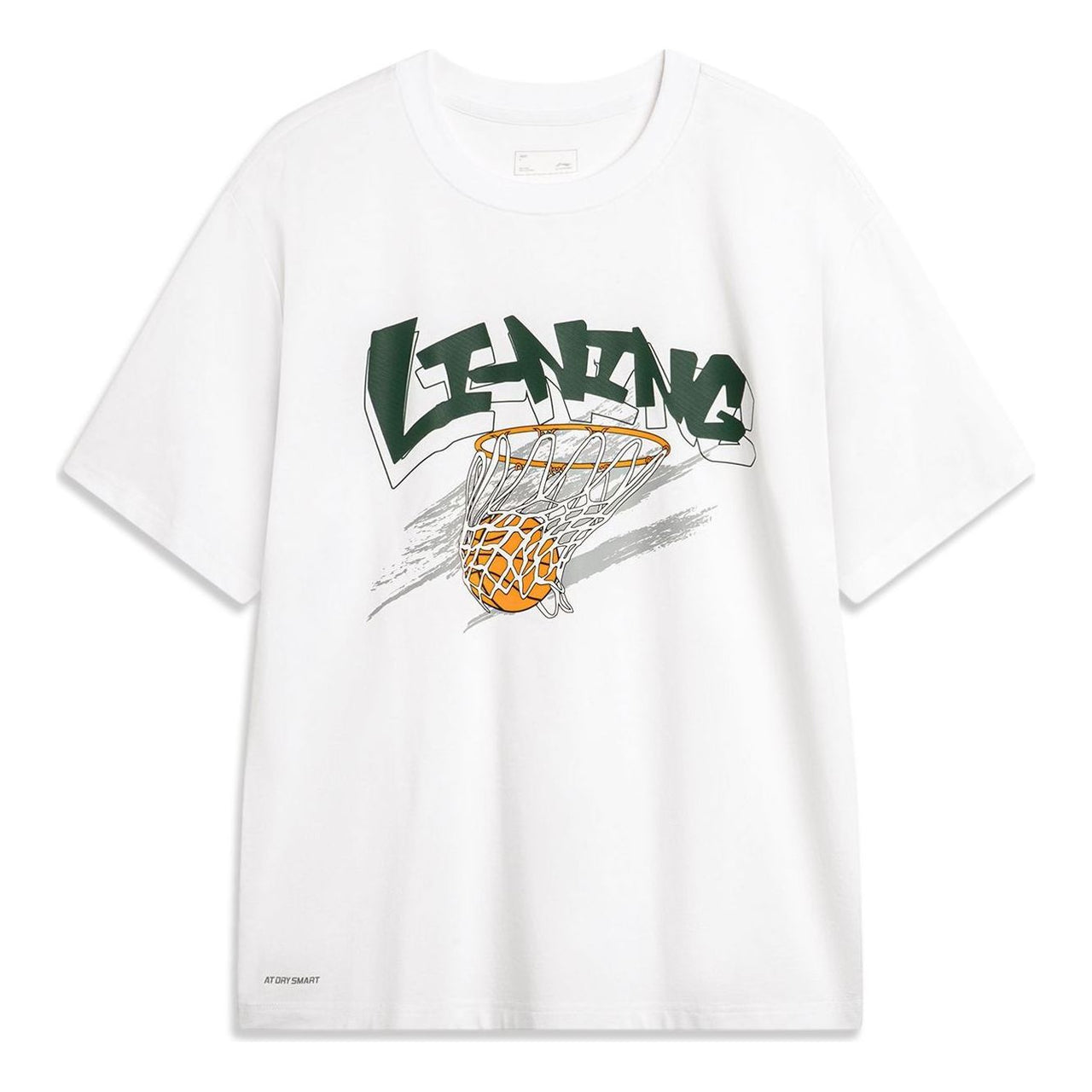 Li-Ning Hoops Graphic T-shirt 'White' AHSU671-7