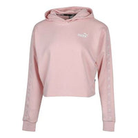 (WMNS) PUMA Amplified Cropped Tr Hoodie 'Pink White' 586592-15