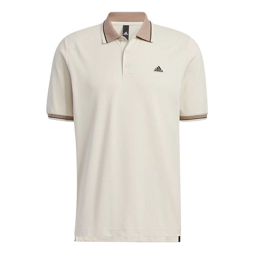 adidas Training Casual Short Sleeve Polo Shirt Tennis 'Beige' HS4392