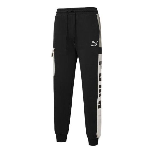 PUMA Logo Retro Cargo Pants 'Black' 535067-01