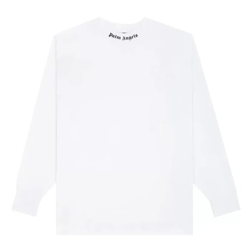 Palm Angels SS21 Classic Logo Over Long-Sleeve T-shirt 'White Black' PMAB001R21JER0010110