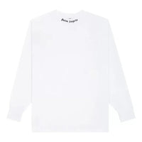 Palm Angels SS21 Classic Logo Over Long-Sleeve T-shirt 'White Black' PMAB001R21JER0010110