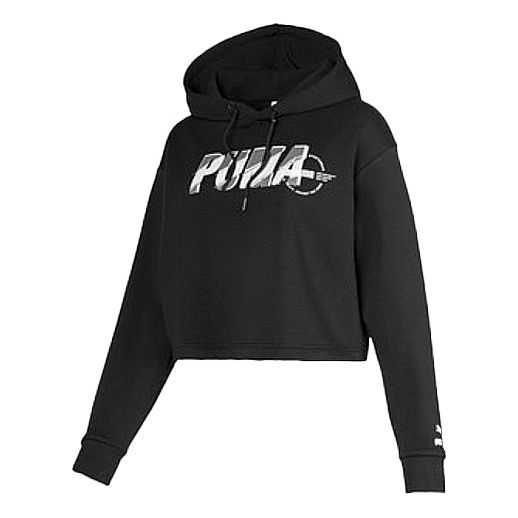 (WMNS) PUMA Colorblock Alphabet Logo Printing Black 596742-01