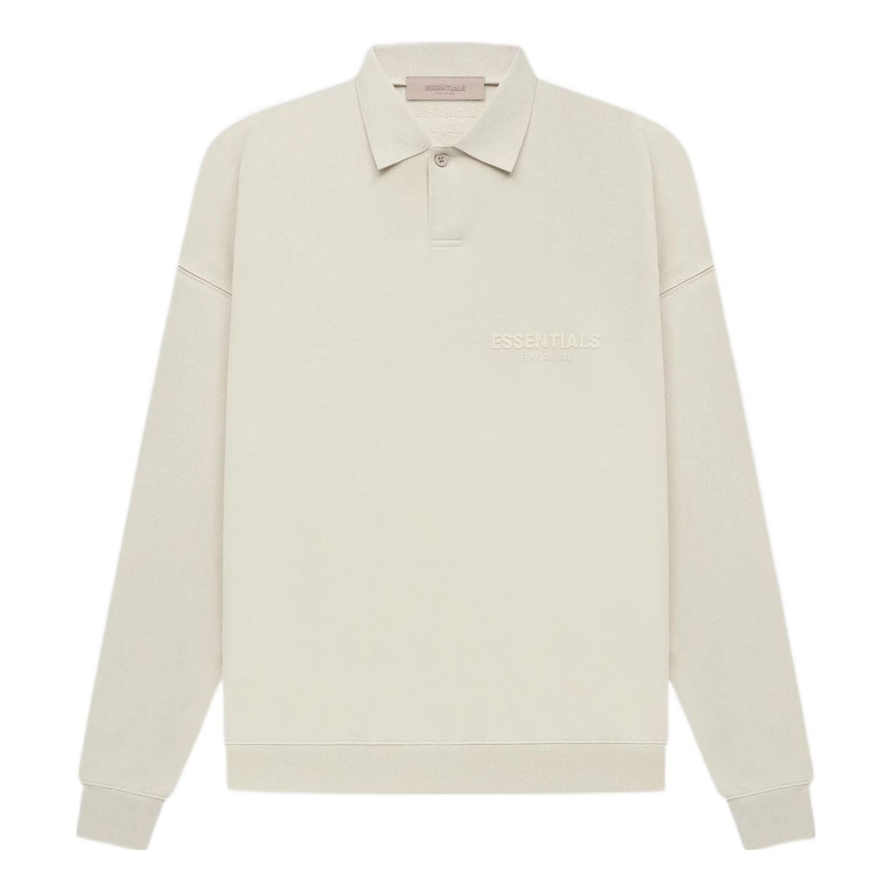 Fear of God Essentials SS22 Long Sleeve Polo Shirt 'Wheat' FOG-SS22-181