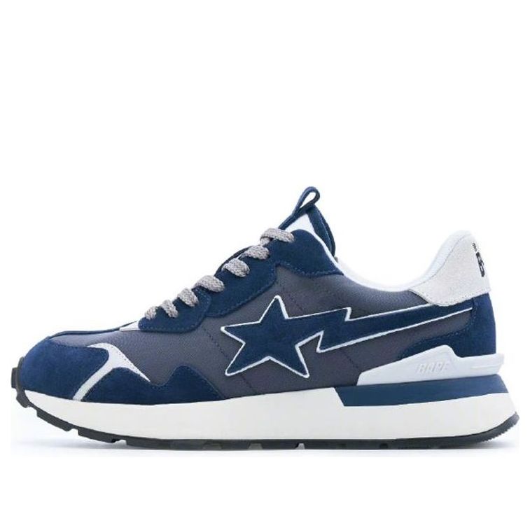 A BATHING APE ROAD STA EXPRESS Leather Low 'Blue' 1I70-191-014-BLUE