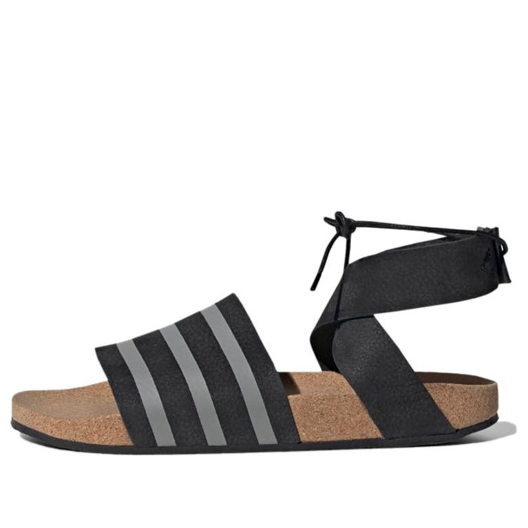 (WMNS) adidas Adilette Ankle Wrap Sandals Black/Grey EG3850