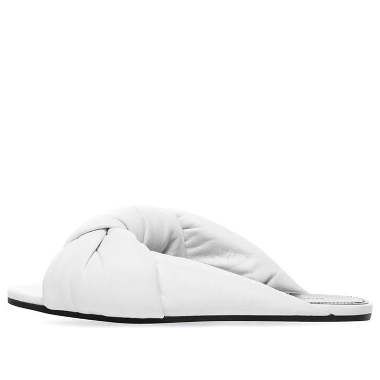 (WMNS) Balenciaga Drapy Flat Sandals 'White' 636576WA2M09002