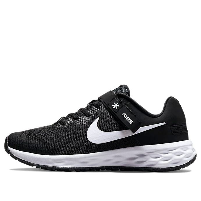 (GS) Nike Revolution 6 FlyEase 'Black White' DD1113-003
