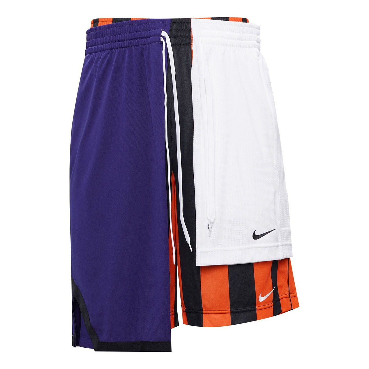 Men's NikeLab Collection Splicing Basketball Shorts Contrasting Colors 'White Navy Orange' AR5860-010