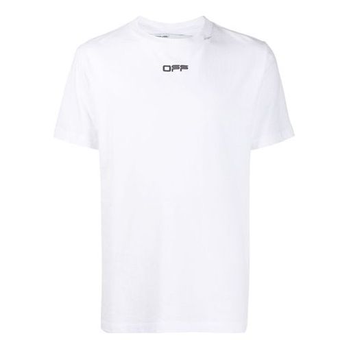 Off-White Back Black White Painting Short Sleeve White OMAA027S201850050188