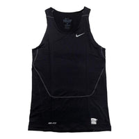 Nike Core Comp Tank 2.0 Small Logo Solid Color Elastic Knit Vest Black 634872-010