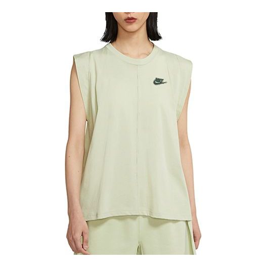 (WMNS) Nike Sportswear Casual Breathable Sports 3D Logo Sleeveless Green CZ9252-371