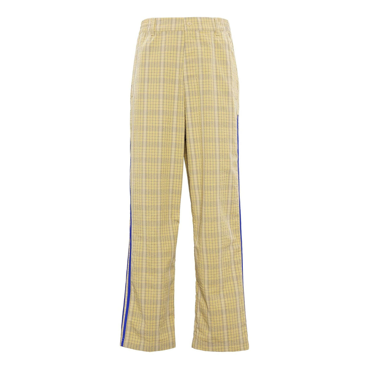 adidas originals Mw Tp Contrasting Colors Plaid Straight Loose Sports Pants Beige GN3797